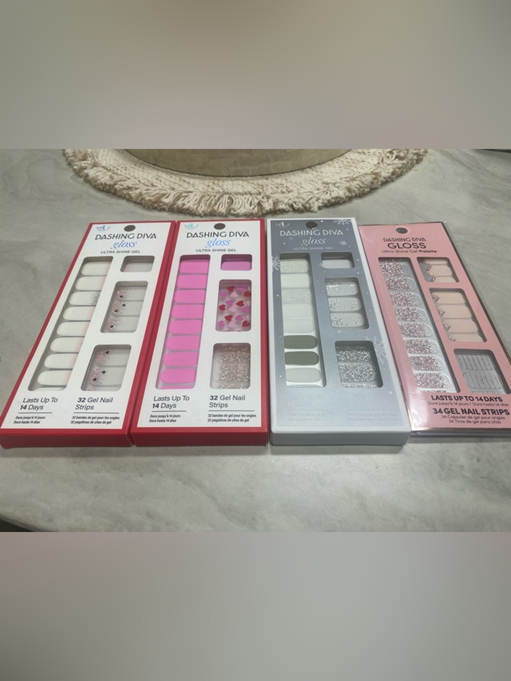 Dashing Diva Gloss Nail Strips Lot of 4 sets